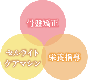 骨盤矯正×セルライトケアマシン×栄養指導